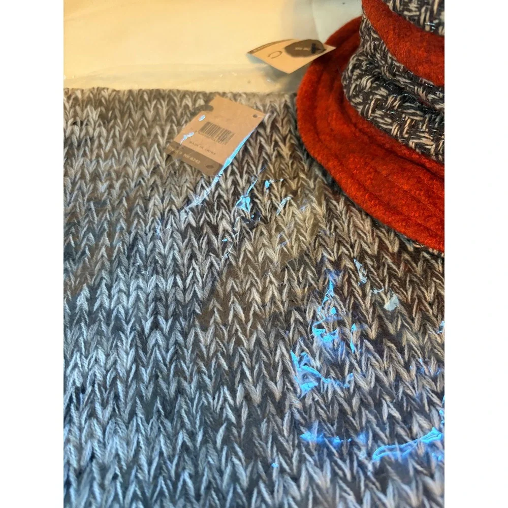 C.C Exclusives Hat Scarf Set Women OS Cottagecore Rust Red Wool Blend NWT